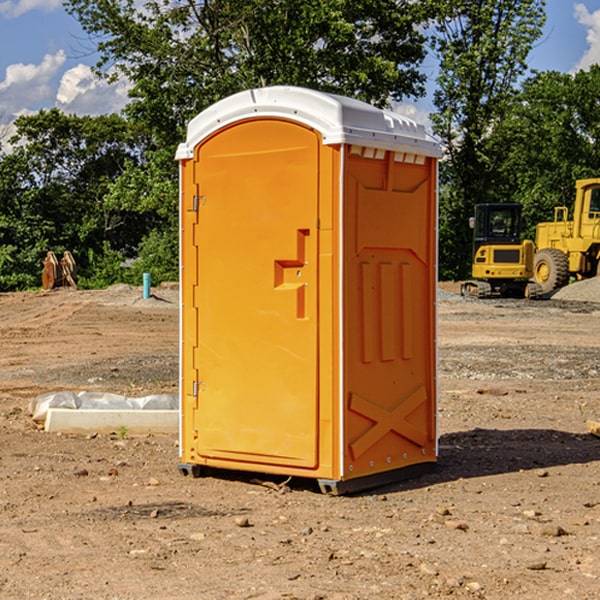 how often are the porta potties cleaned and serviced during a rental period in Fountaintown Indiana